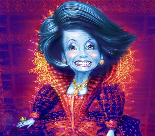 Nancy Pelosi queen portrait